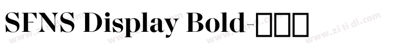 SFNS Display Bold字体转换 SFNS Display Bold字体转换